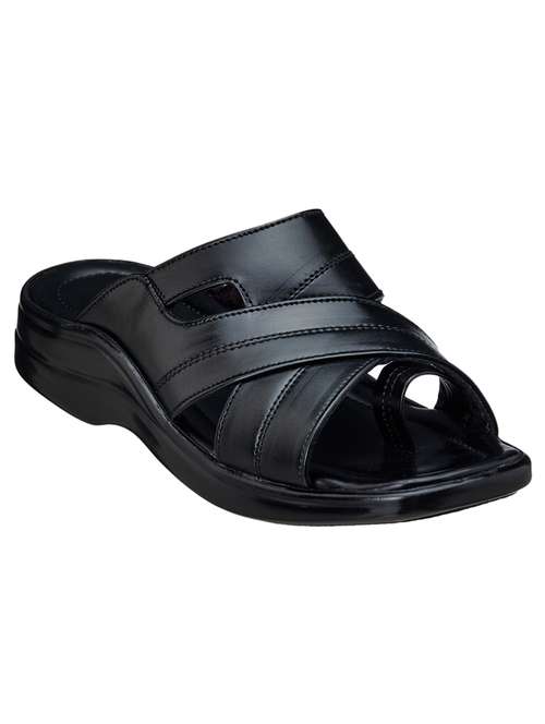 men black slip on sandal - 18461661 -  Standard Image - 0