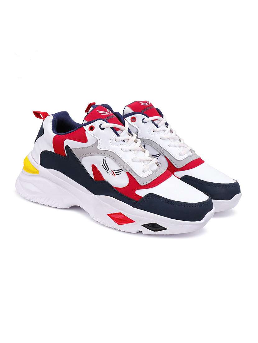 red color block sport shoe - 18461663 - Standard Image - 3