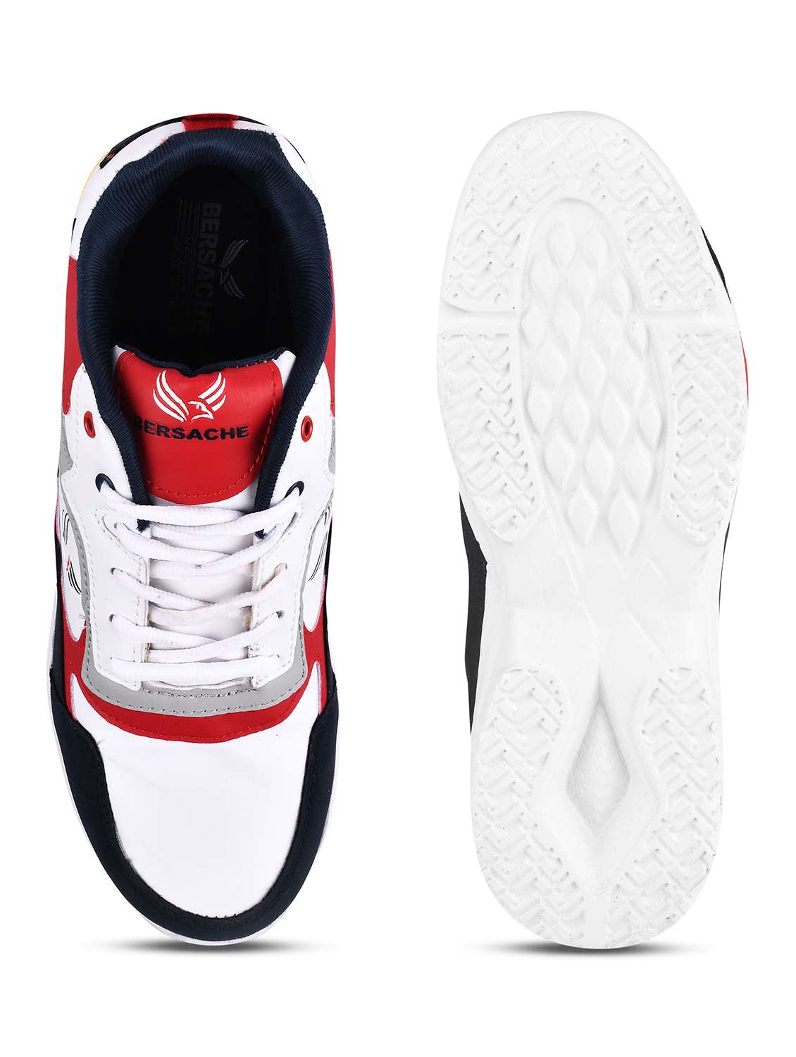 red color block sport shoe - 18461663 - Standard Image - 5