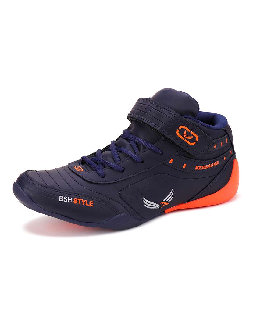 men blue lace up sport shoe