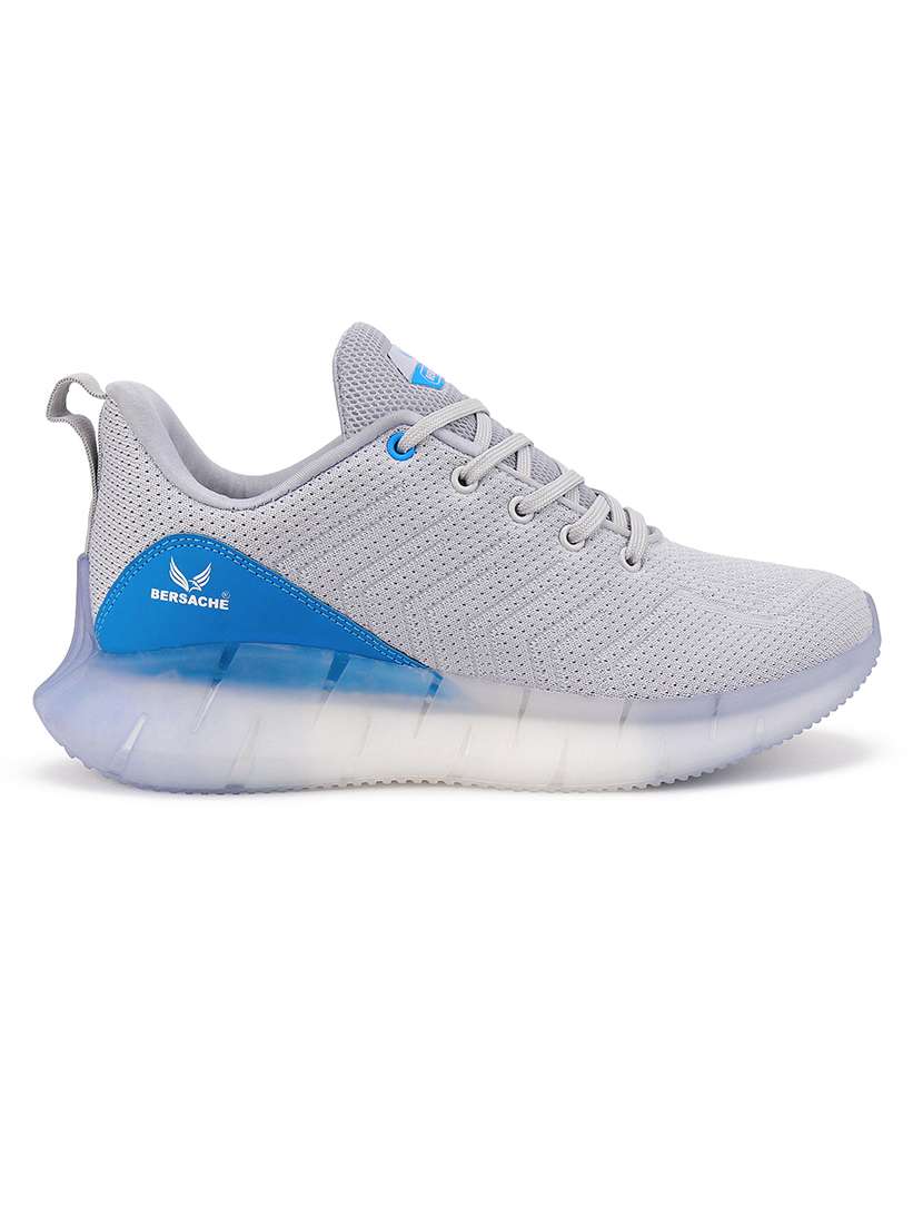 men grey lace up sport shoe - 18461683 - Standard Image - 3