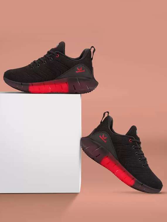 men black lace up sport shoes - 18461684 - Zoom Image - 0