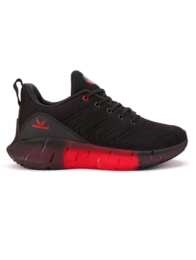 men black lace up sport shoes - 18461684 - Standard Image - 3
