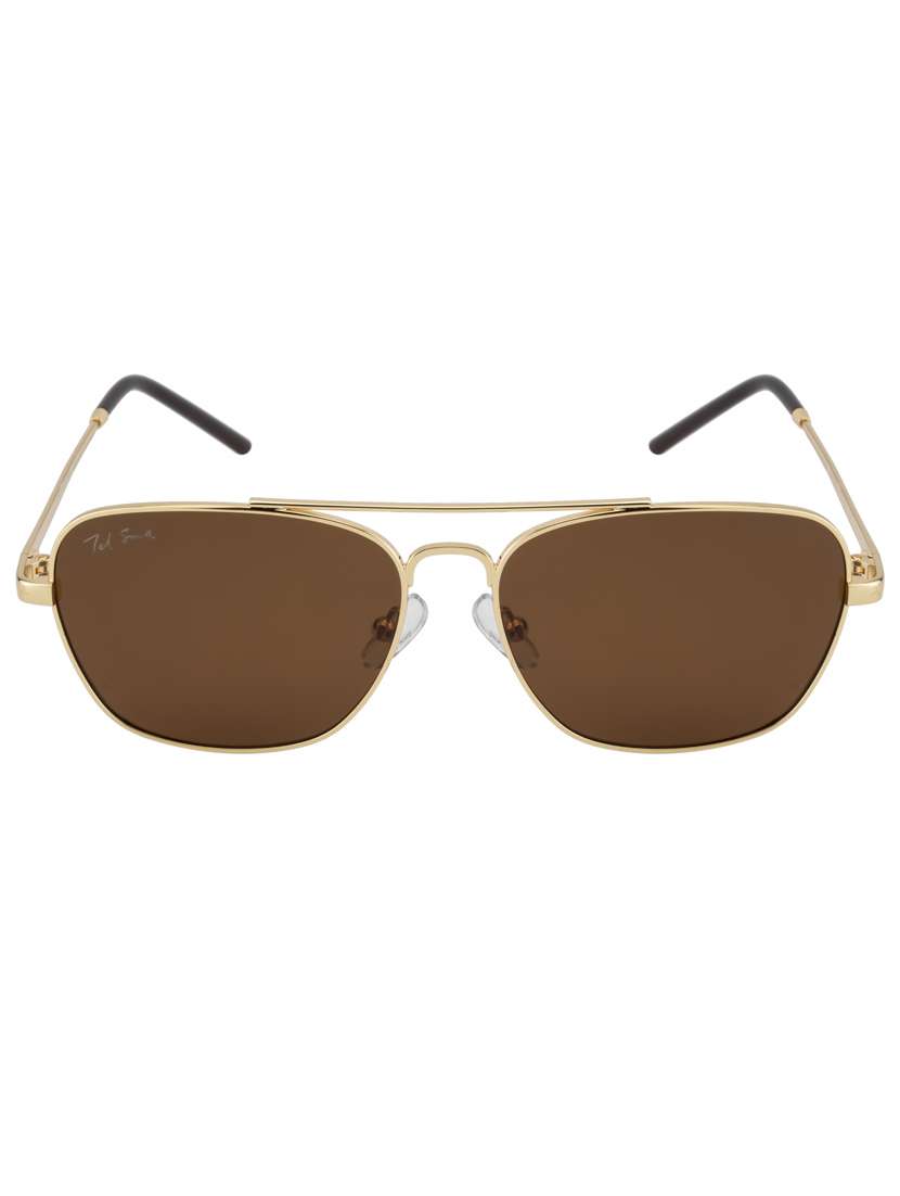 aster aviator in brown sunglasses 