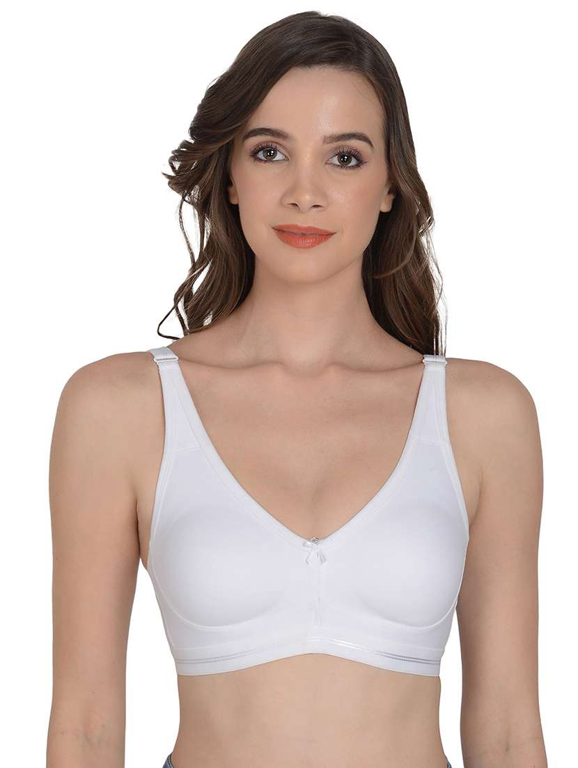 white non padded regular bra - 18462608 -  Zoom Image - 0