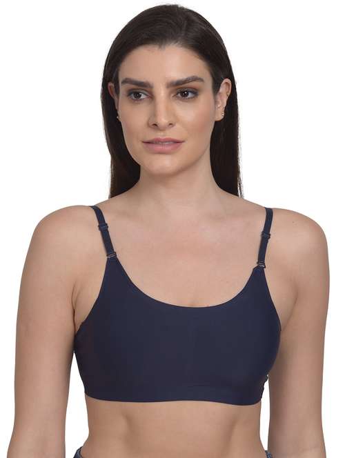 navy blue lightly padded bra - 18462627 - Standard Image - 0