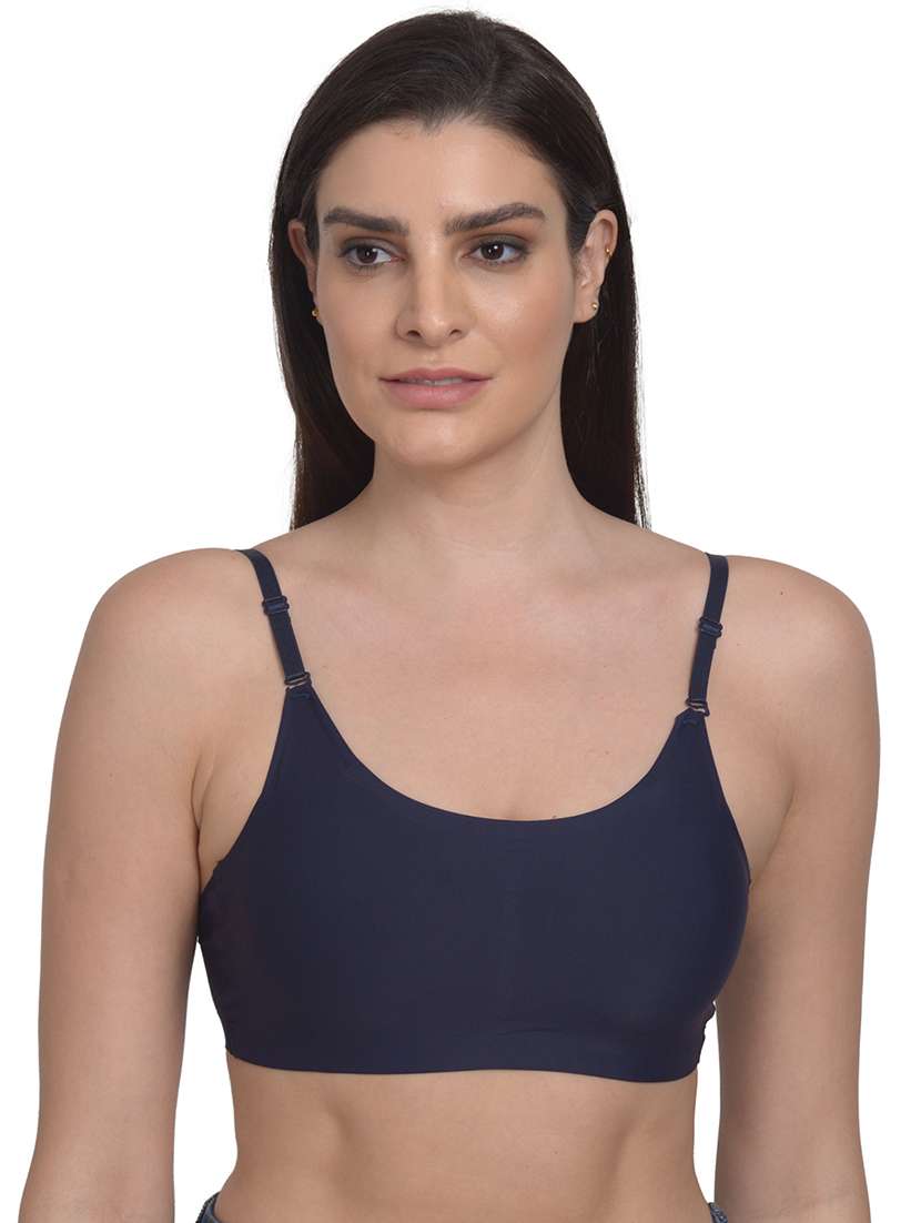navy blue lightly padded bra - 18462627 - Zoom Image - 0
