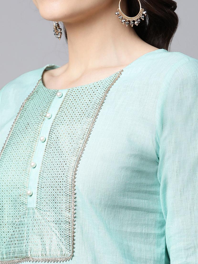 printed kurta palazzo set - 18462860 - Standard Image - 3