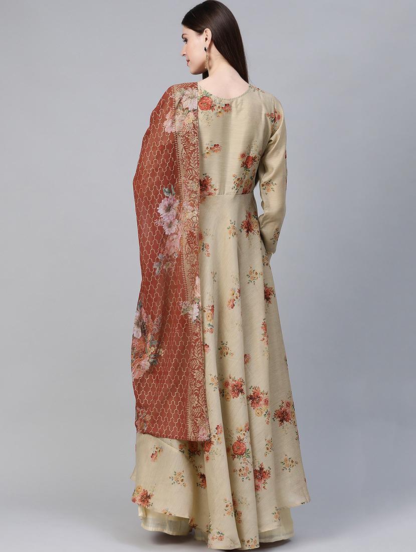 floral kurta dupatta set - 18463038 - Standard Image - 3