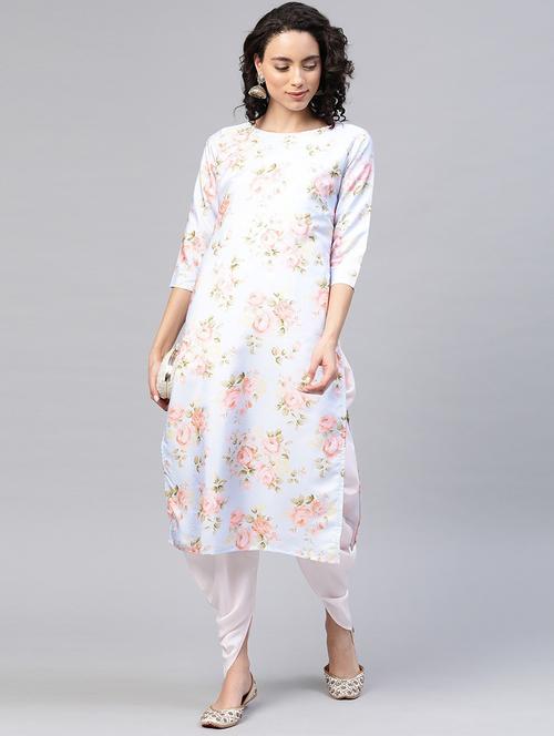 floral kurta dhoti set - 18463051 -  Standard Image - 0