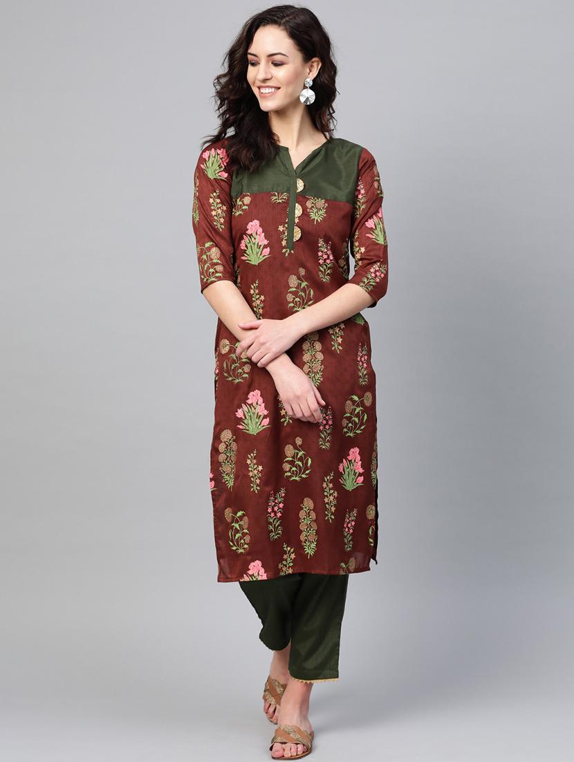 printed kurta pant set - 18463076 - Zoom Image - 0