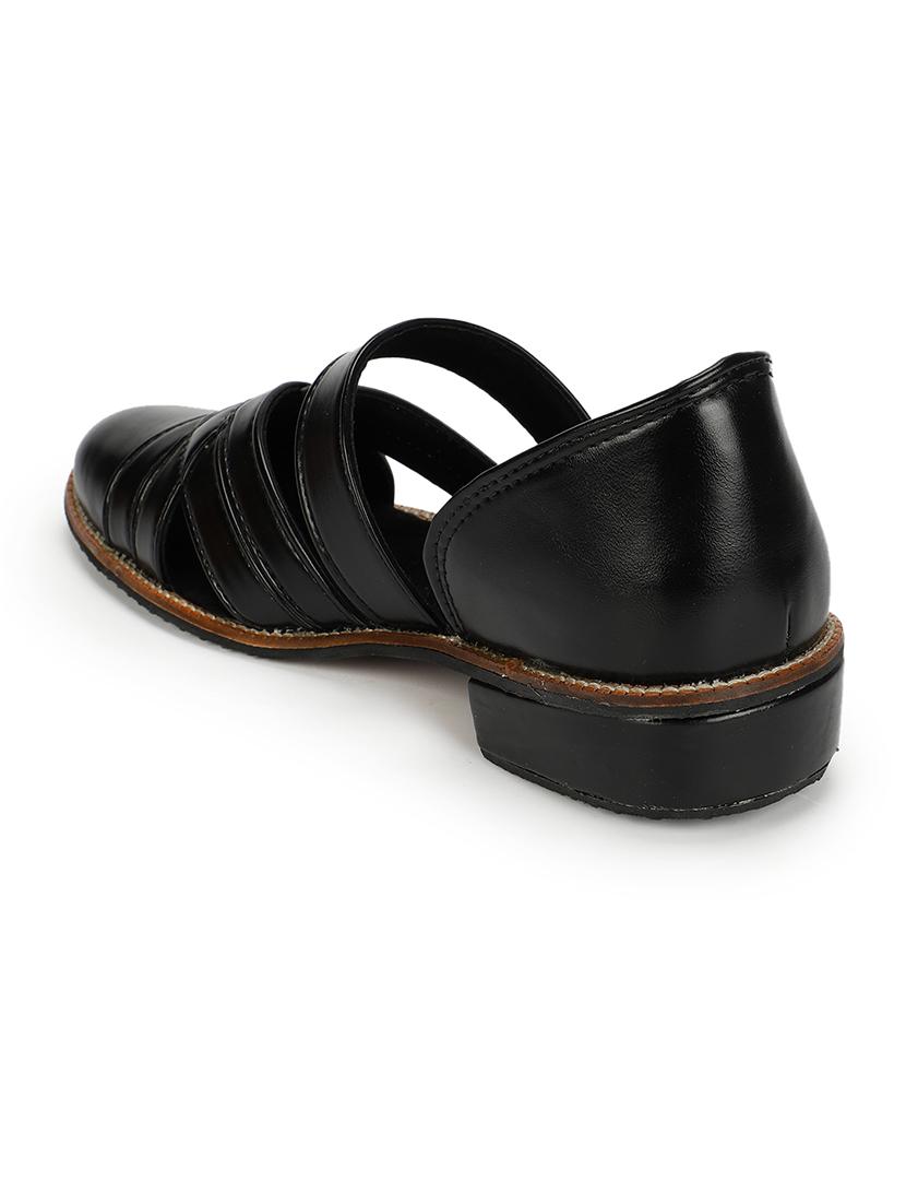 men black slip on sandal - 18463165 - Standard Image - 3