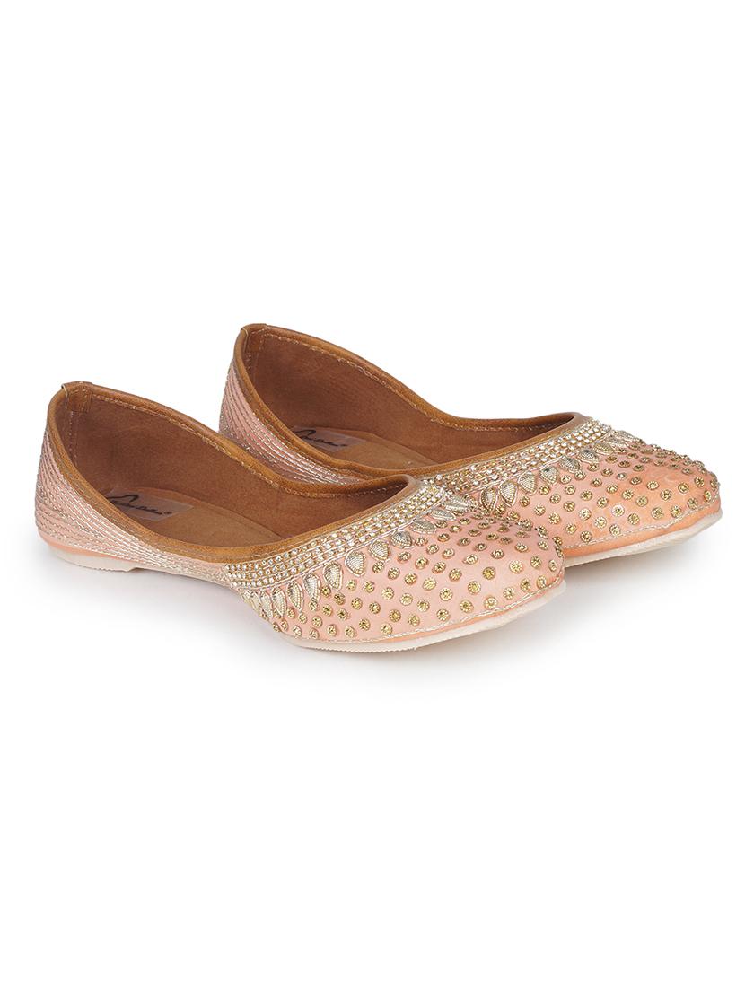 women orange slip on mojari - 18463200 -  Zoom Image - 0