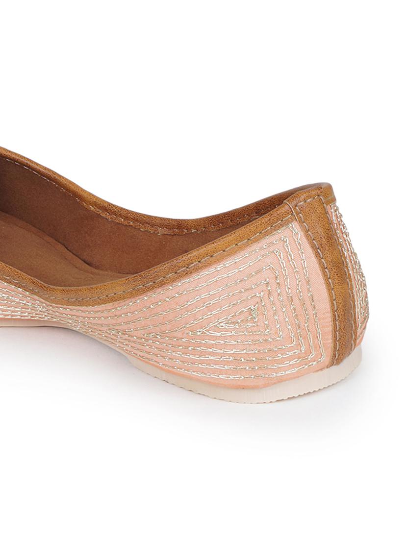 women orange slip on mojari - 18463200 - Standard Image - 3