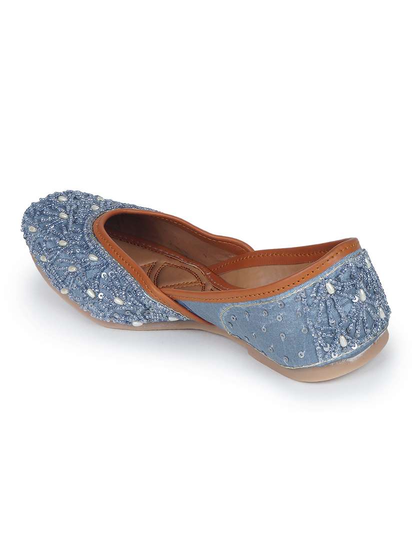 women grey slip on mojari - 18463210 -  Standard Image - 3