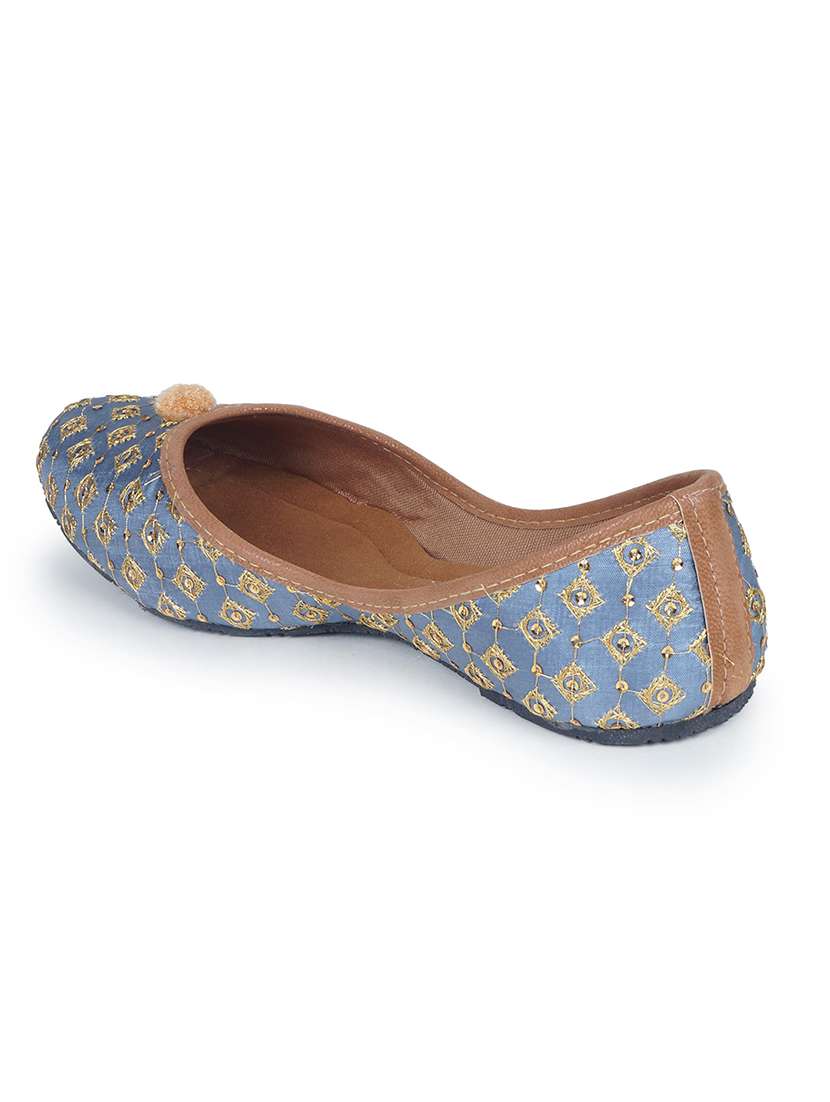 women grey slip on mojari - 18463212 -  Standard Image - 3