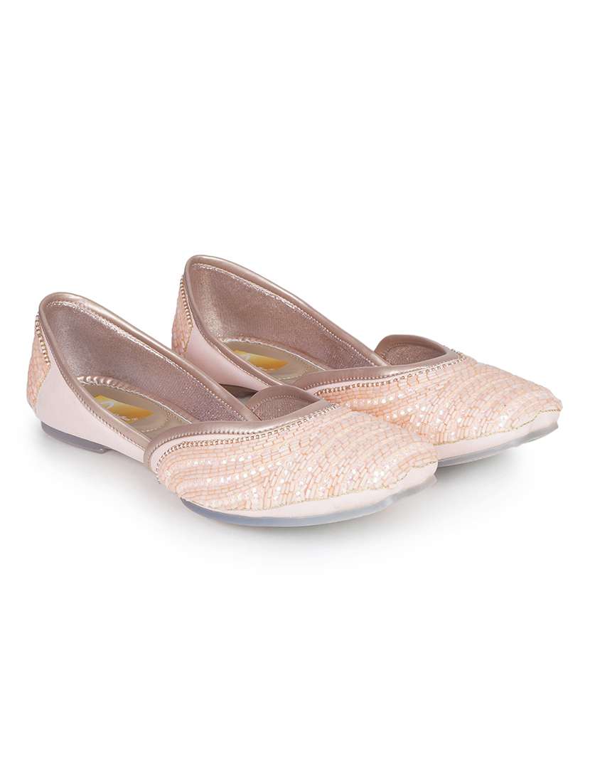 women pink slip on mojari - 18463232 - Zoom Image - 0
