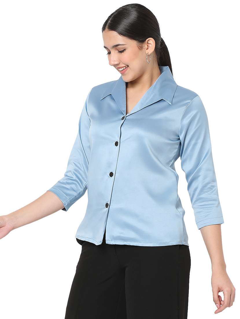 Light Blue Solid Shirt