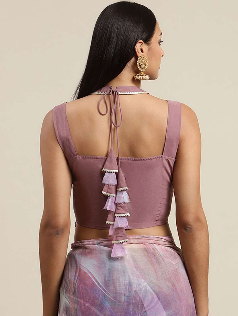 digital floral print saree with blouse - 18463617 -  Standard Image - 3