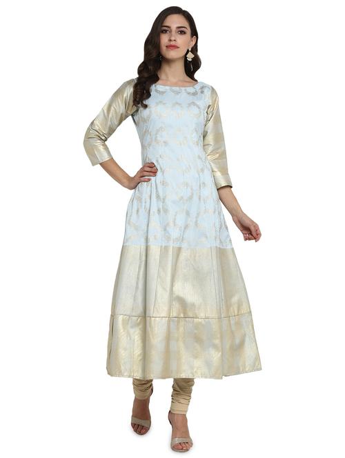 foil print anarkali kurta - 18463667 - Standard Image - 0