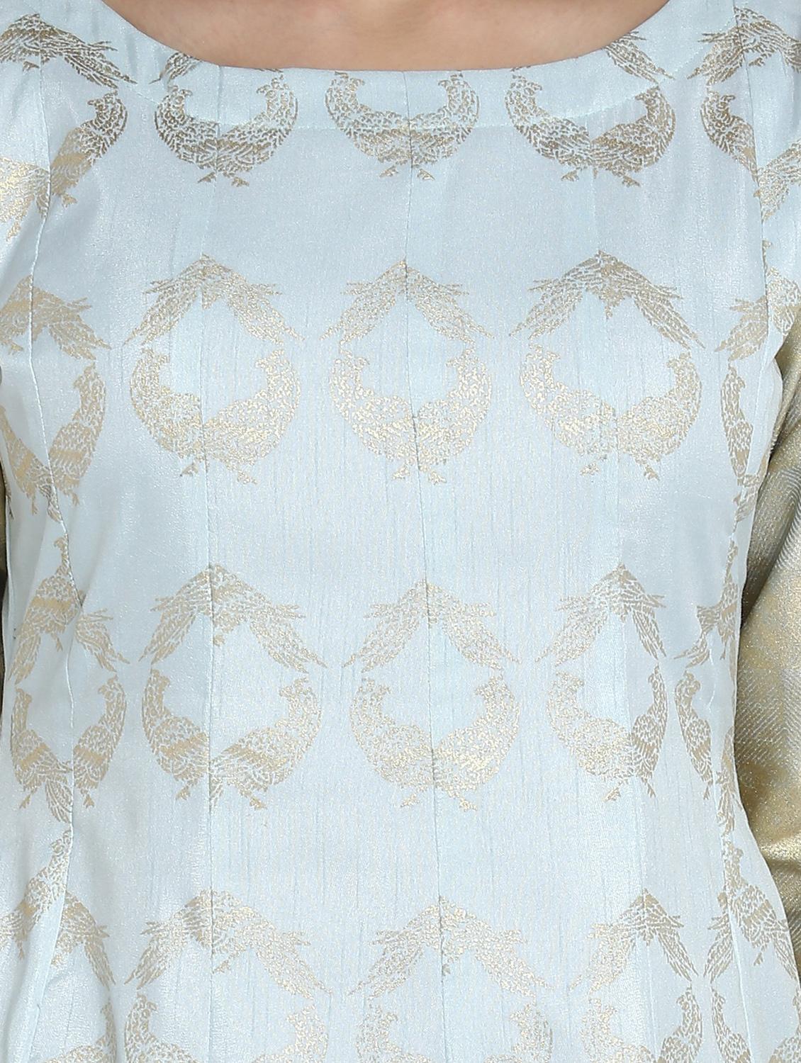 foil print anarkali kurta - 18463667 - Standard Image - 3