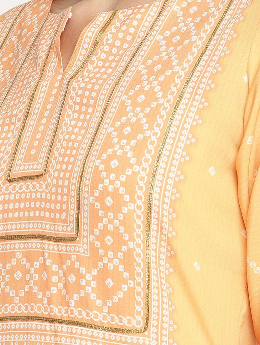 printed straight kurta - 18463736 -  Standard Image - 3