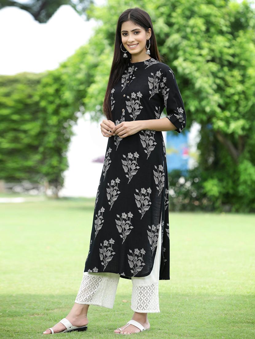 women's straight kurta - 18465762 - Standard Image - 3
