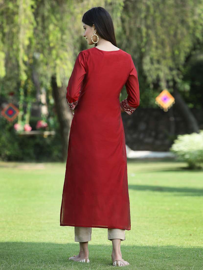women's a-line kurta - 18465769 -  Standard Image - 3