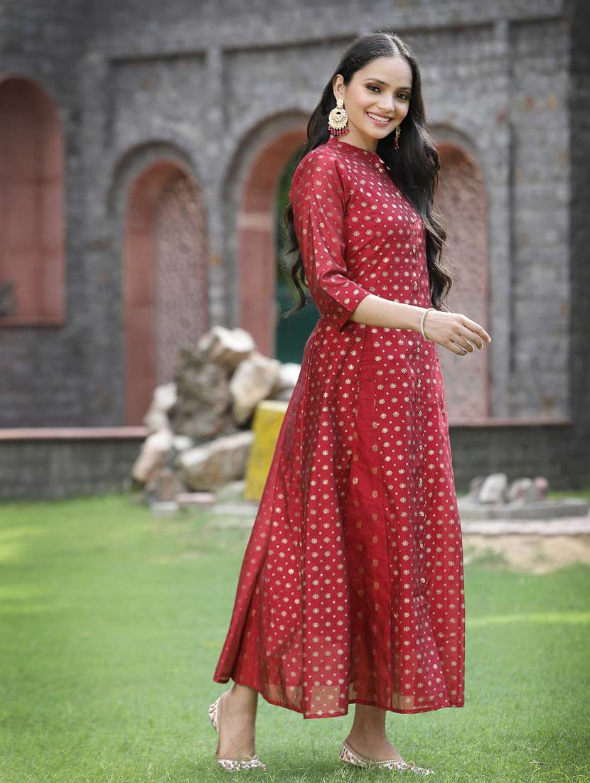 women's flared kurta - 18465771 -  Standard Image - 3