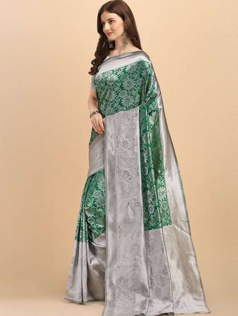 jacquard work chanderi saree with blouse