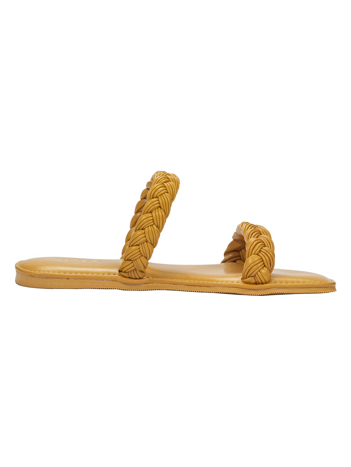 solid slip on sandal