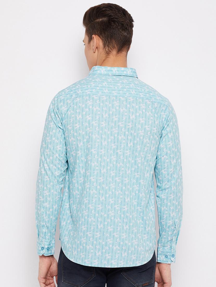 light-blue printed casual shirt - 18466034 - Standard Image - 3