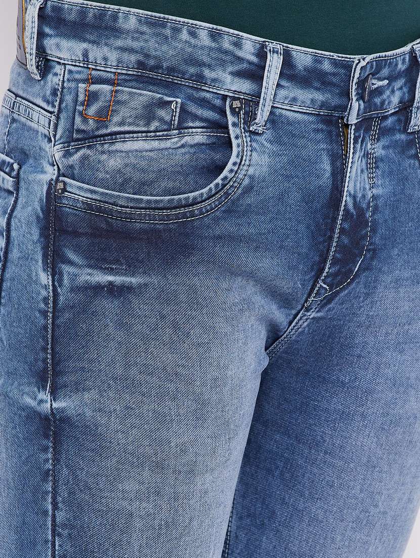 blue light-washed denim jean - 18466052 -  Standard Image - 5