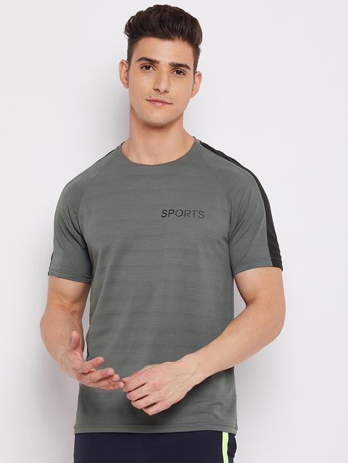 grey color-blocked  t-shirt - 18466083 -  Standard Image - 0