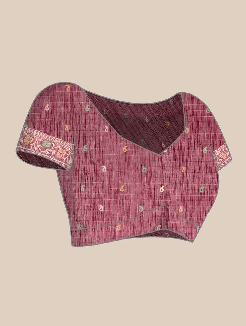 women's floral burgundy colored saree - 18466894 -  Standard Image - 3