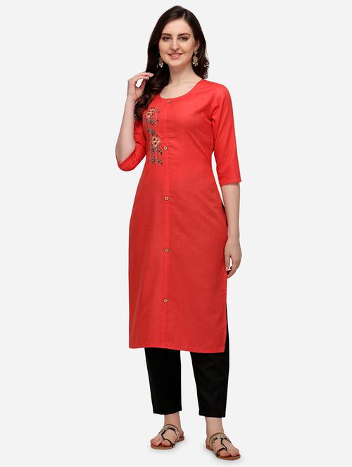 embroidered kurta palazzo set - 18467327 - Standard Image - 0