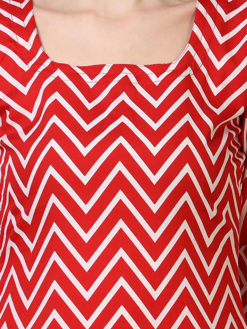 chevron printed kurta palazzo set - 18467423 - Standard Image - 3