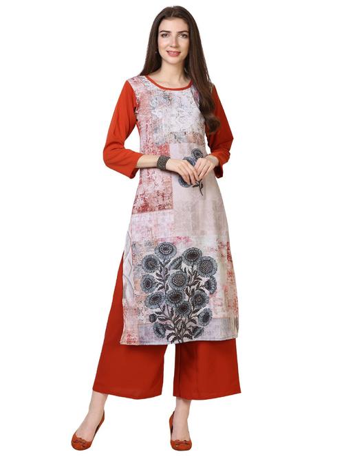 digital printed straight kurta - 18467558 -  Standard Image - 0