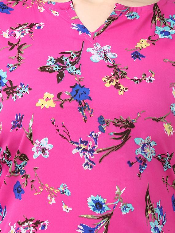 floral printed straight kurta - 18467594 - Standard Image - 3