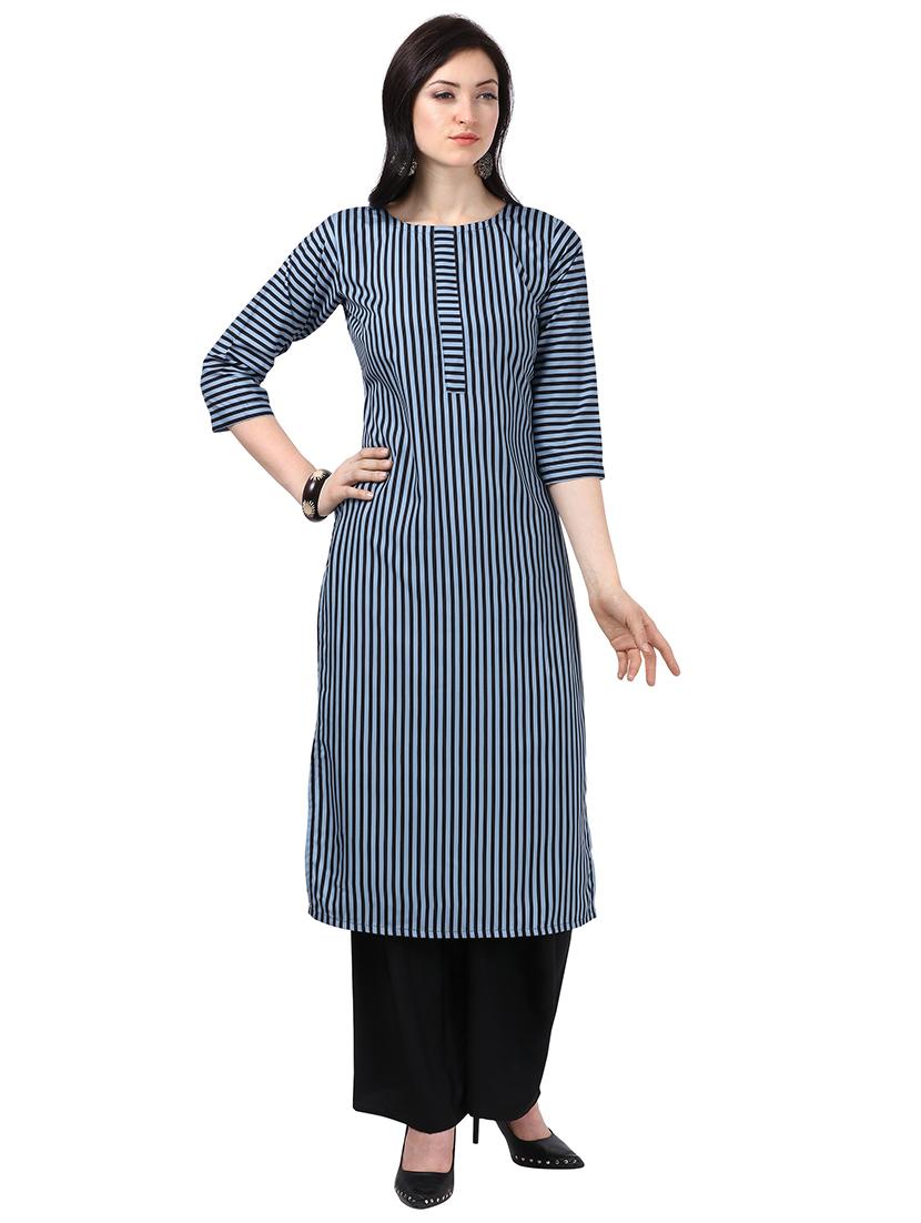 striped straight kurta - 18467603 -  Zoom Image - 0