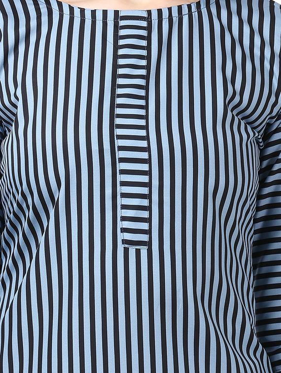 striped straight kurta - 18467603 - Standard Image - 3