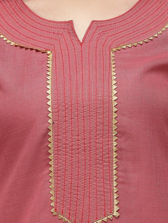 solid straight kurta - 18467608 - Standard Image - 3