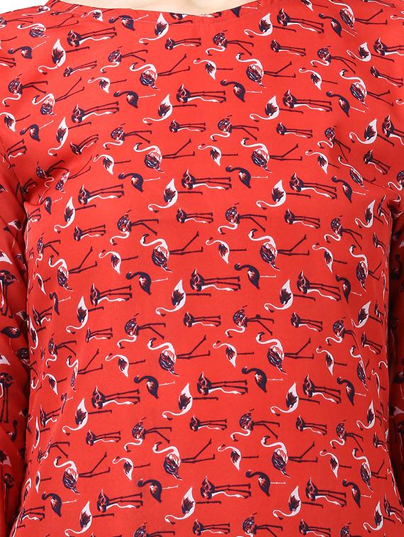 printed straight kurta - 18467617 - Standard Image - 3