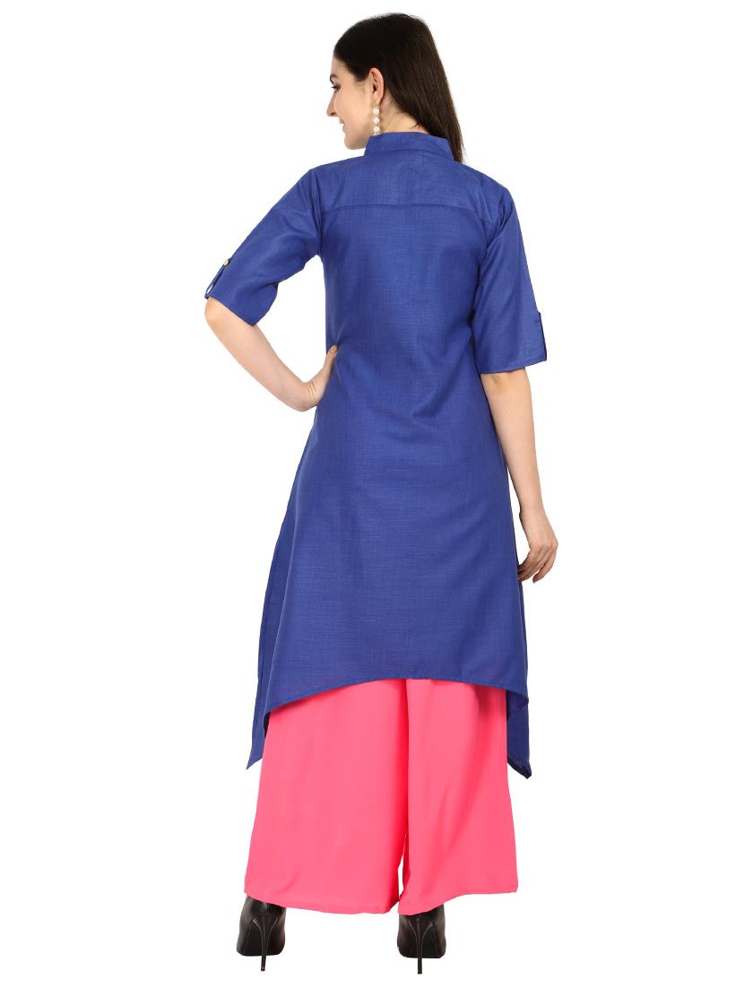 set of 2 pcs solid combo kurta - 18467629 - Standard Image - 3