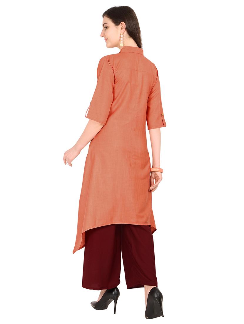 set of 2 pcs solid combo kurta - 18467632 - Standard Image - 3