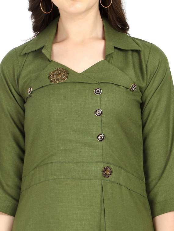 set of 2 pcs solid combo kurta - 18467647 - Standard Image - 5