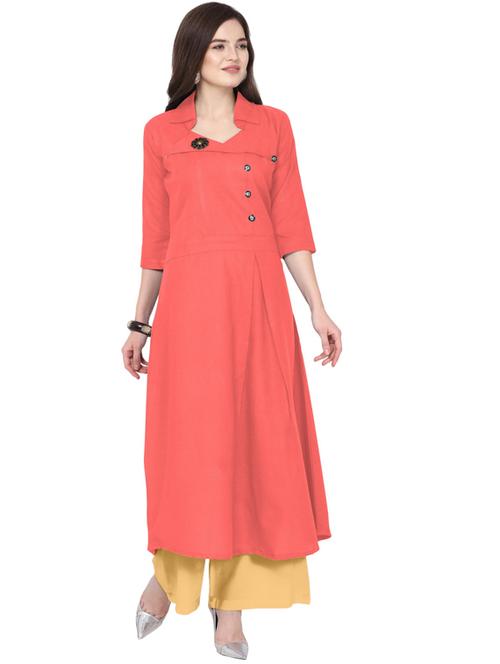 solid kurta palazzo set - 18467677 -  Standard Image - 0