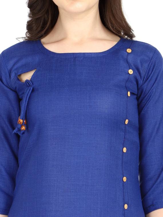 solid straight kurta - 18467845 - Standard Image - 3