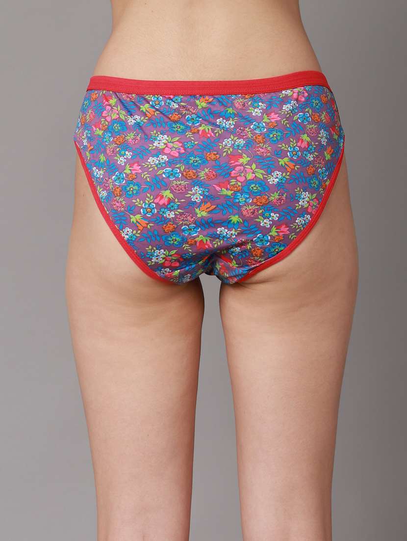 purple floral bikini panty - 18468082 -  Standard Image - 3