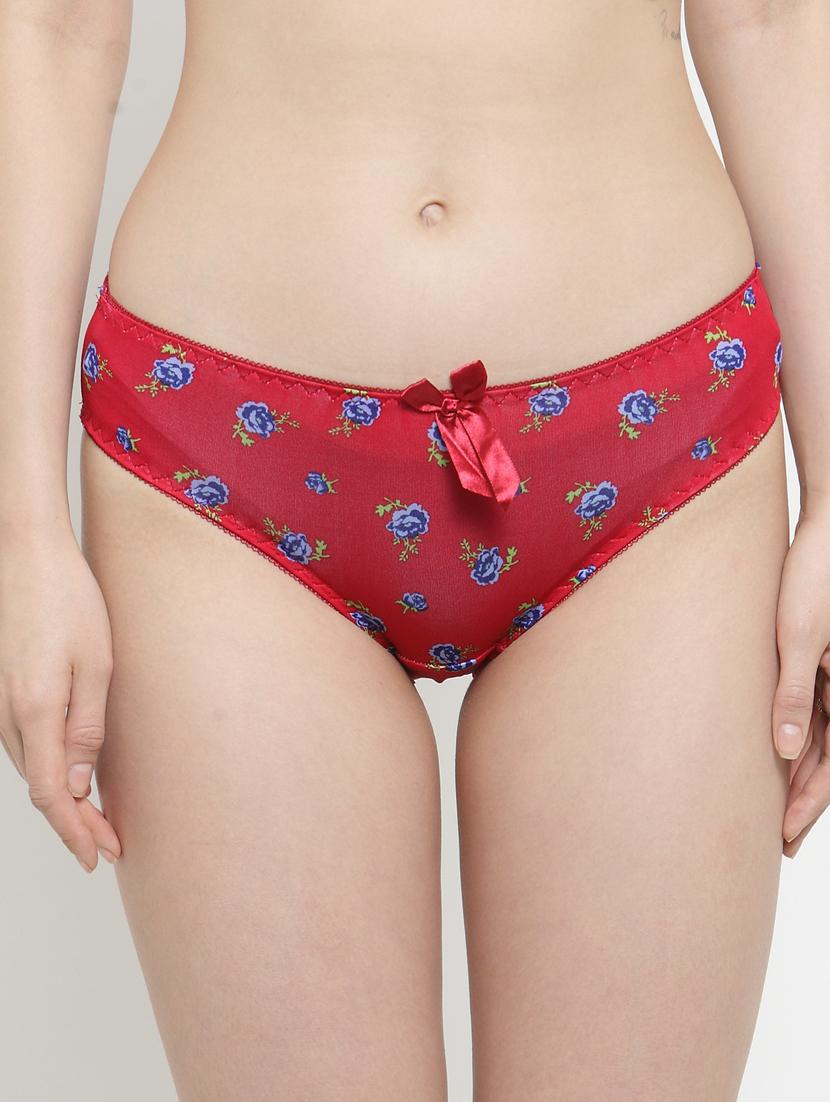 red floral bikini panty - 18468086 -  Zoom Image - 0